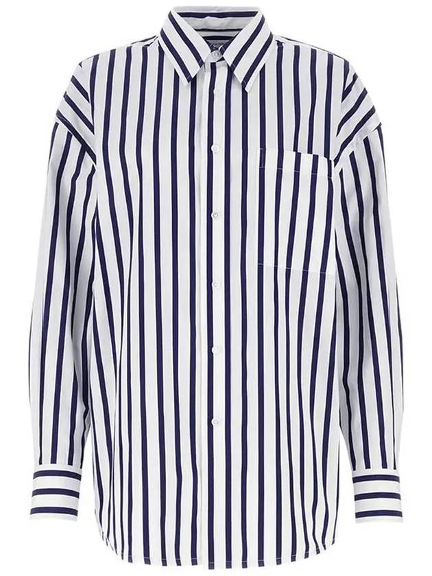 Striped Cotton Shirt White - BOTTEGA VENETA - BALAAN 2