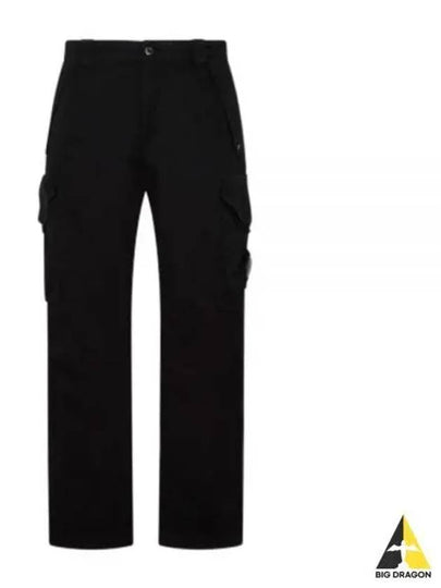 Lens Detail Panel Cargo Straight Pants Black - CP COMPANY - BALAAN 2