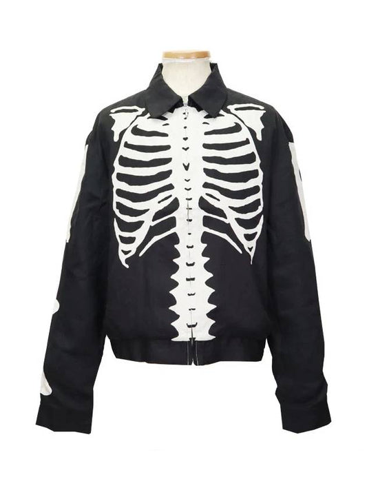 24SS Capital Rayon Twill Bone Drizzler Zipup Shirt Jacket Black K2309LJ026BK - KAPITAL - BALAAN 1