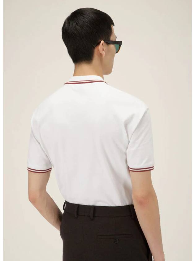 Logo Cotton Polo Shirt White - BALLY - BALAAN 3