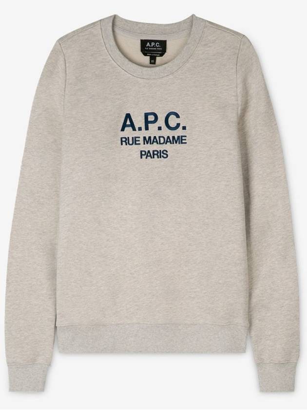 Women's Tina Logo Sweat Sweatshirt Heather Ecru - A.P.C. - BALAAN 2