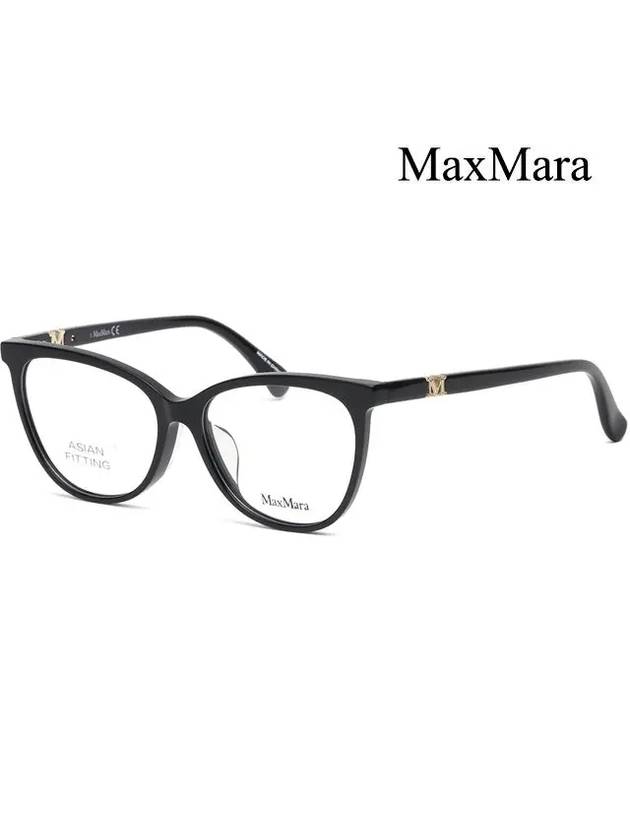 Glasses frame MM5018F 001 cat eye horn rim Asian fit - MAX MARA - BALAAN 1