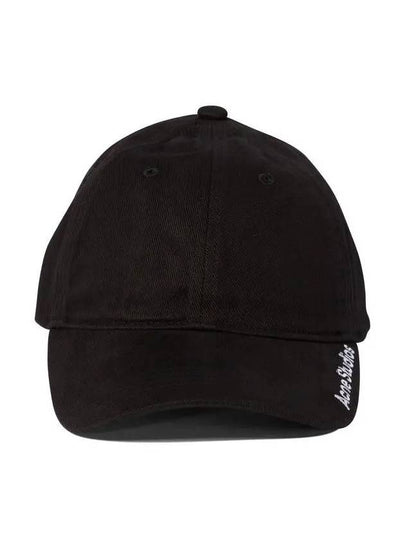 Embroidered Logo Ball Cap Black - ACNE STUDIOS - BALAAN 2