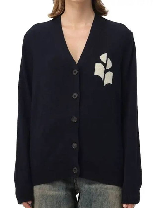 Karin Cotton Cardigan Mid Night - ISABEL MARANT ETOILE - BALAAN 2