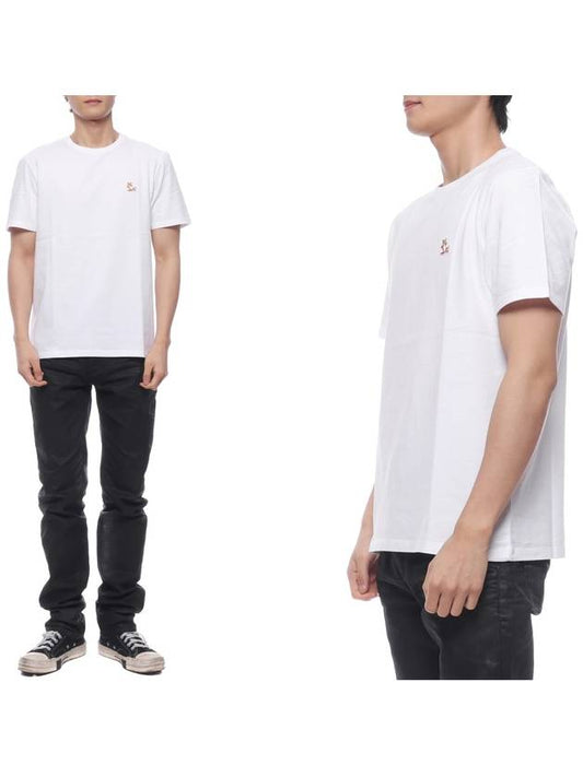 Chillax Fox Patch Regular Short Sleeve T-Shirt White - MAISON KITSUNE - BALAAN 2