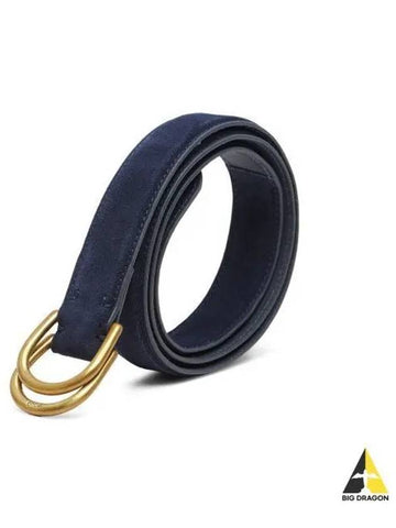 D ring suede casual belt navy - POLO RALPH LAUREN - BALAAN 1