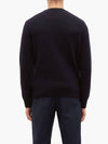 Fox Applique Wool Pullover Knit Top Dark Navy - MAISON KITSUNE - BALAAN 5