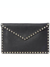 Rockstud Clutch Bag Black - VALENTINO - BALAAN 2