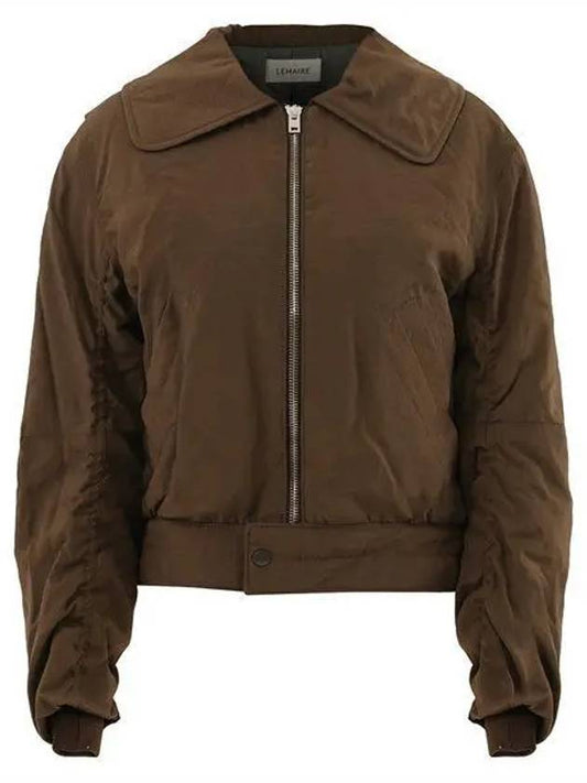 22FW OW401 LF845 BR485 Women’s Bomber Jacket Brown　 988943 - LEMAIRE - BALAAN 1