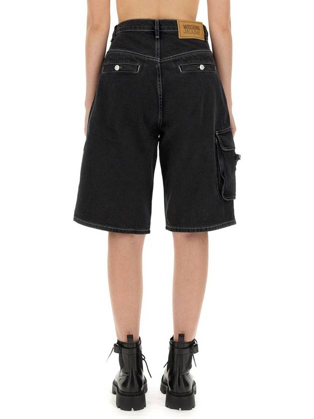 straight pants 03033237 1555 BLACK - MOSCHINO - BALAAN 5