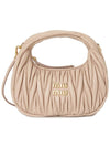 Wander Matelasse Nappa Leather Hobo Mini Bag Pink - MIU MIU - BALAAN 2