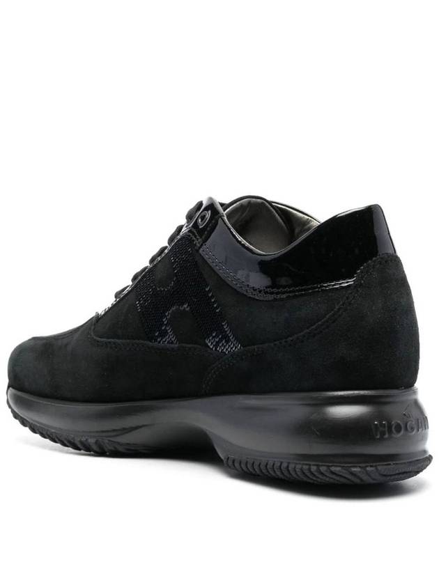 interactive low top sneakers all black - HOGAN - BALAAN 4