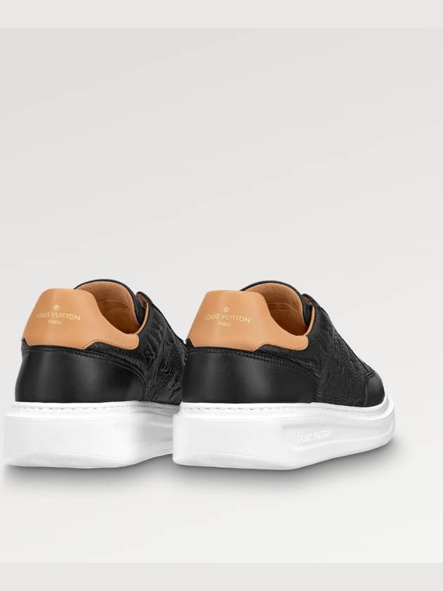 Beverly Hills Monogram Leather Low Top Sneakers Black - LOUIS VUITTON - BALAAN 4