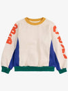 Iconic children s sweatshirt Bobo color block sweashirt B224TC004 brushed - BOBO CHOSES - BALAAN 1