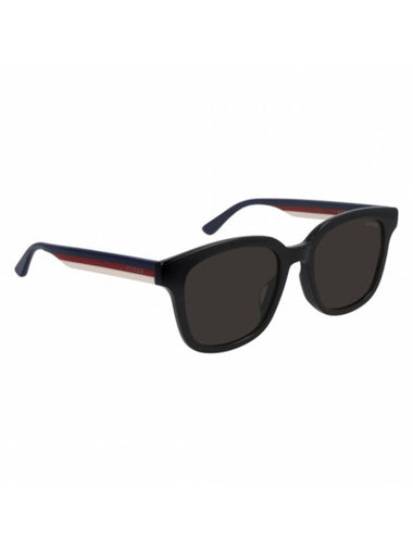 Eyewear Three Stripes Horn Rim Asian Fit Sunglasses Black - GUCCI - BALAAN 1