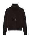 Women's Mohair Blend Turtleneck Black - SAINT LAURENT - BALAAN 2