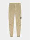 Men's Waffen Patch Straight Pants Beige - STONE ISLAND - BALAAN 2