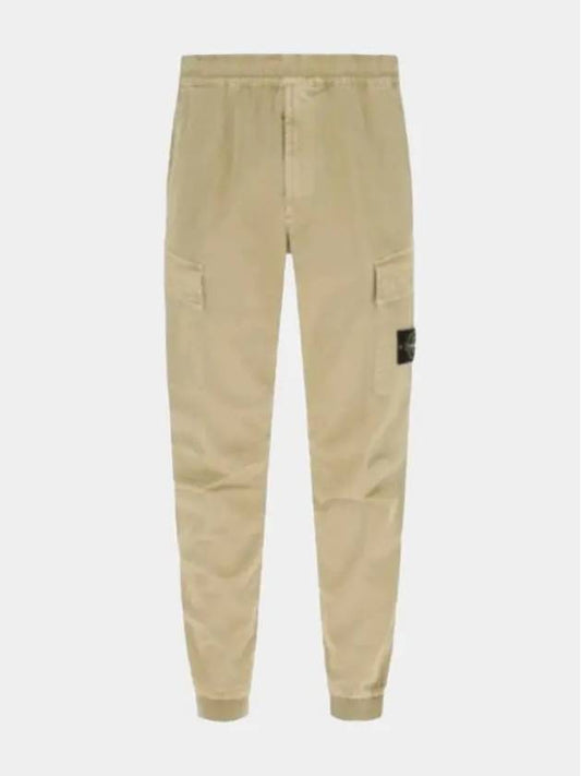 Men's Waffen Patch Straight Pants Beige - STONE ISLAND - BALAAN 2