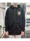 Contrasting Zip-Up Hoodie Black - BURBERRY - BALAAN 2