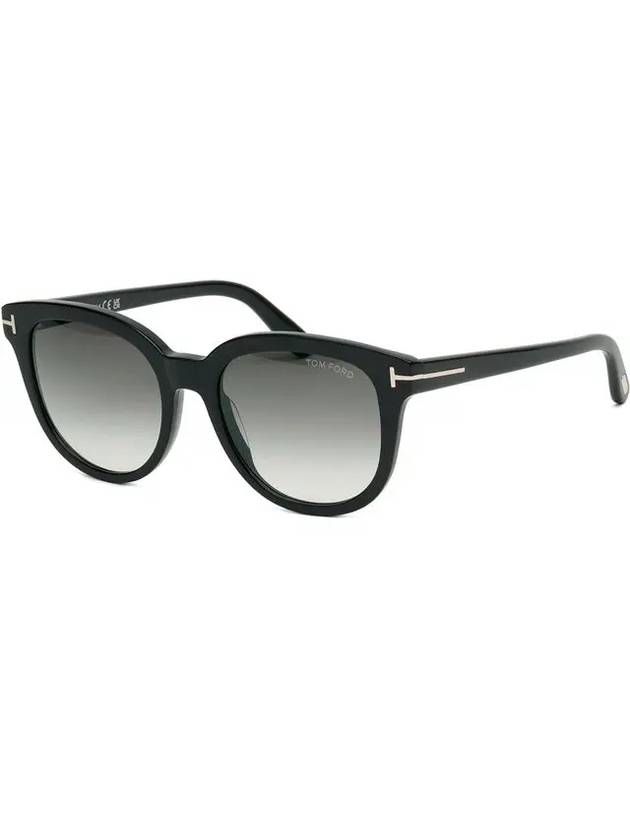 Sunglasses TF914 01B OLIVIA 02 Black Horn Rim Round - TOM FORD - BALAAN 8