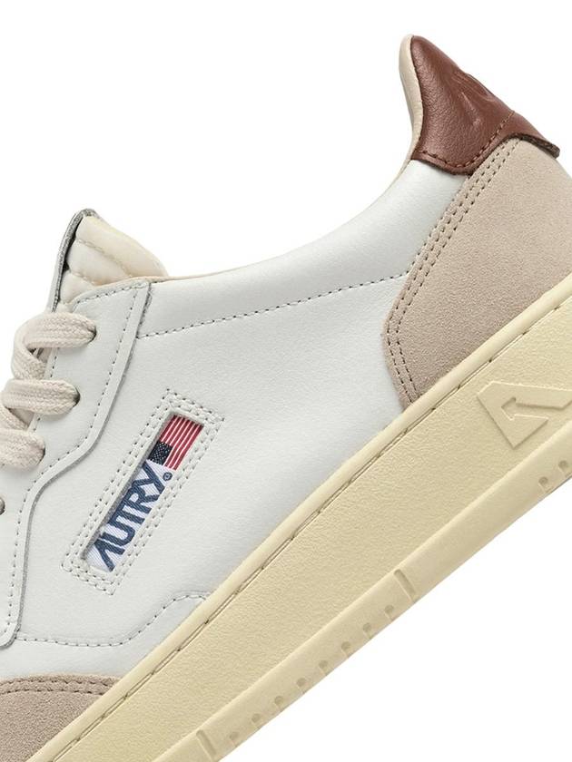 Autry Medalist Low Sneakers In White And Brown Leather And Suede - AUTRY - BALAAN 5