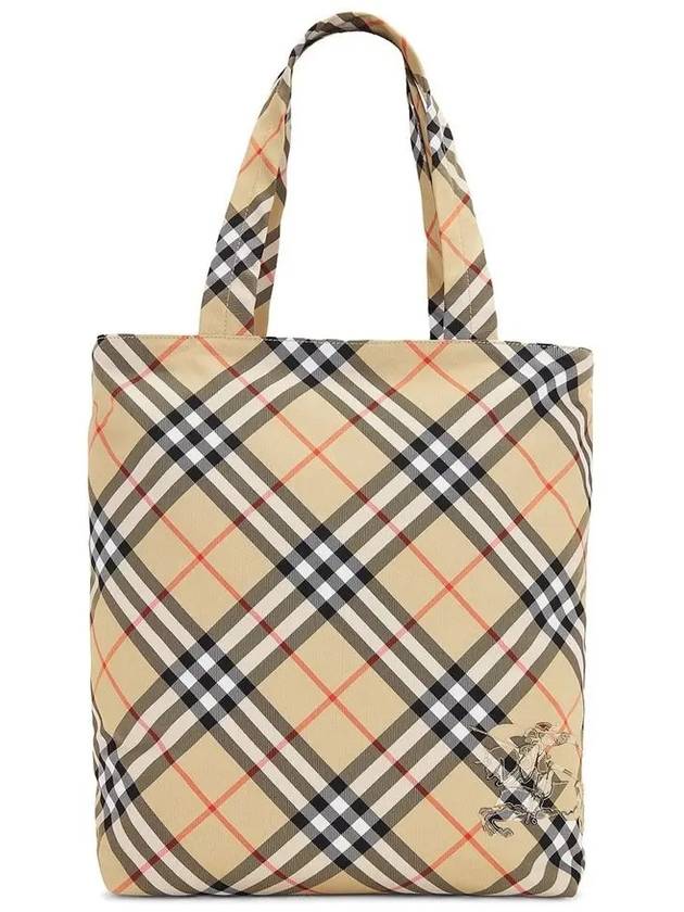 EKD Appliqué Check Tote Bag Sand - BURBERRY - BALAAN 2