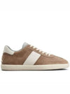 Logo Suede Low Top Sneakers Beige - TOD'S - BALAAN 2