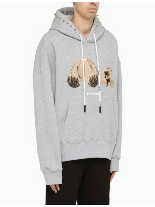 Palm Angels Bear Print Hoodie - PALM ANGELS - BALAAN 4