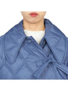 Women s Ripstop Quilted Asymmetrical Padding Gray Blue - GANNI - BALAAN 11