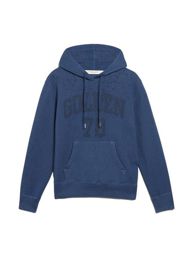 Journey Regular Hoodie Blue - GOLDEN GOOSE - BALAAN 1