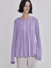 hand wrinkle detail knit top purple - LIE - BALAAN 6