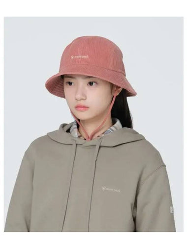 Corduroy Bucket Hat S24FUFBH61 Pink - SNOW PEAK - BALAAN 1