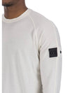 Wappen Patch Crew Neck Knit Top Ivory - STONE ISLAND - BALAAN 5