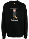 Logo Print Sweatshirt Black - BARBOUR - BALAAN 2