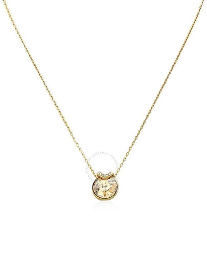 Bella V Round Pendant Necklace Pink Gold - SWAROVSKI - BALAAN 2