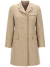 Flannel Chesterfield Wool Single Coat Beige - THOM BROWNE - BALAAN 2