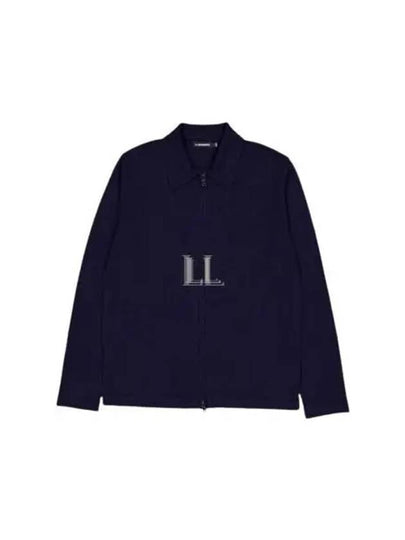 Men's Kaleb Zipper Merino Cardigan Navy - J.LINDEBERG - BALAAN 2