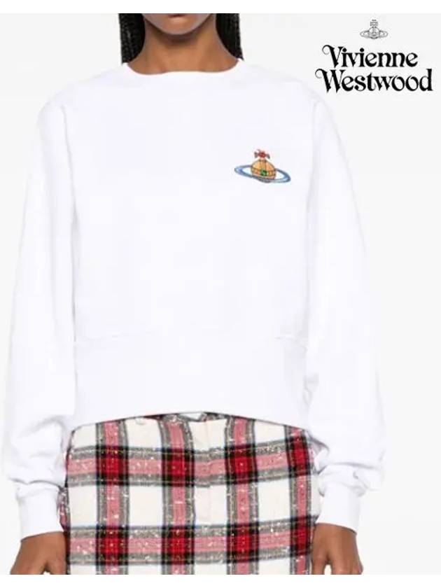 Athletic Cropped Sweatshirt White - VIVIENNE WESTWOOD - BALAAN 6