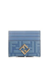 Diamond FF Logo Card Wallet Blue - FENDI - BALAAN 1