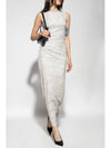 Printed Sleeveless Long Dress Grey - HELMUT LANG - BALAAN 3