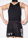 Men's Logo Printing Swim Shorts Black - GIVENCHY - BALAAN.