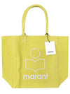 Yenky Embroidered Logo Large Shopper Tote Bag Yellow - ISABEL MARANT - BALAAN 2