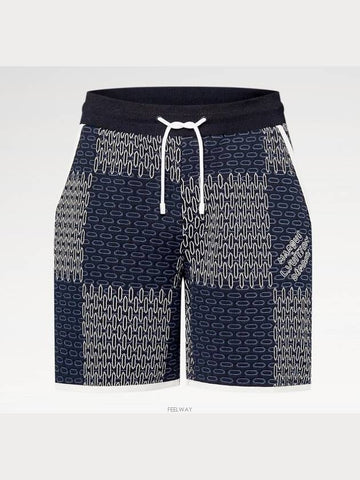 1AFWUJ Damier quilted cotton shorts - LOUIS VUITTON - BALAAN 1