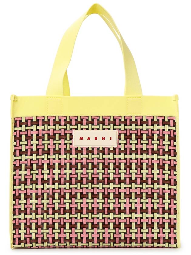 23 fw Medium Knit Jacquard Shopping Bag SHMP0076Q0P5799ZO603 B0030566701 - MARNI - BALAAN 3