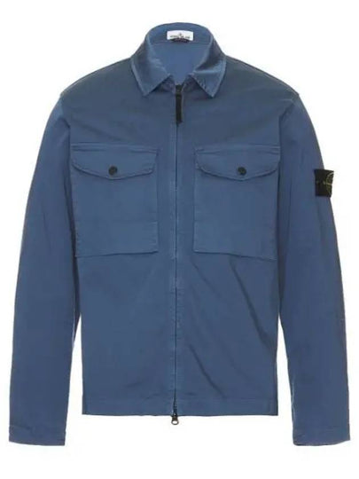 Two-pocket Overshirt Zip-up Jacket Dark Blue - STONE ISLAND - BALAAN 2