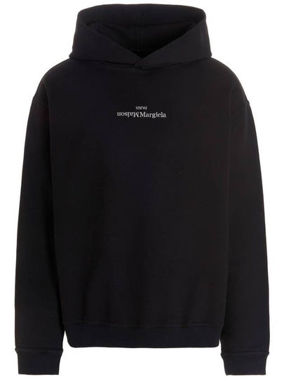 Riverse Embroidered Logo Hoodie Black - MAISON MARGIELA - BALAAN 2