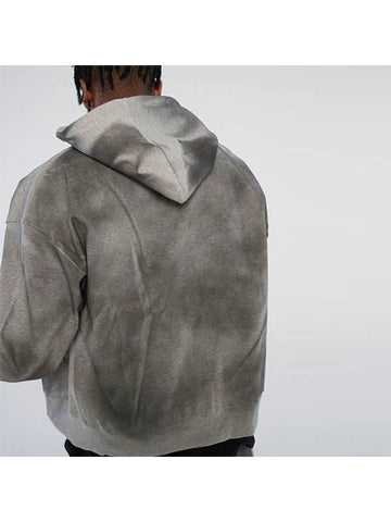 Spray to Way Hooded Zip Up Gray - TENER - BALAAN 1