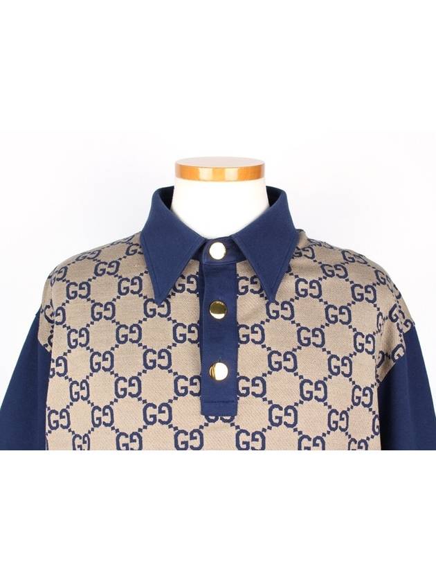 GG jacquard gold PK short sleeve collar XXL - GUCCI - BALAAN 5