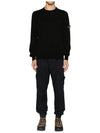 Crewneck Soft Cotton Knit Top Black - STONE ISLAND - BALAAN 5