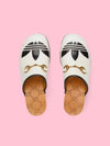 ADIDAS Women s White Horsebit Clog Logo Mule Sandals 702218 DTNP0 9160 - GUCCI - BALAAN 3